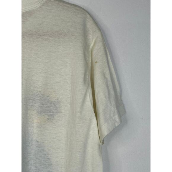 Vintage 90s Stedman Batman White Cotton Blend Short Sleeve T-Shirt Size L 42-44 - Picture 4 of 8